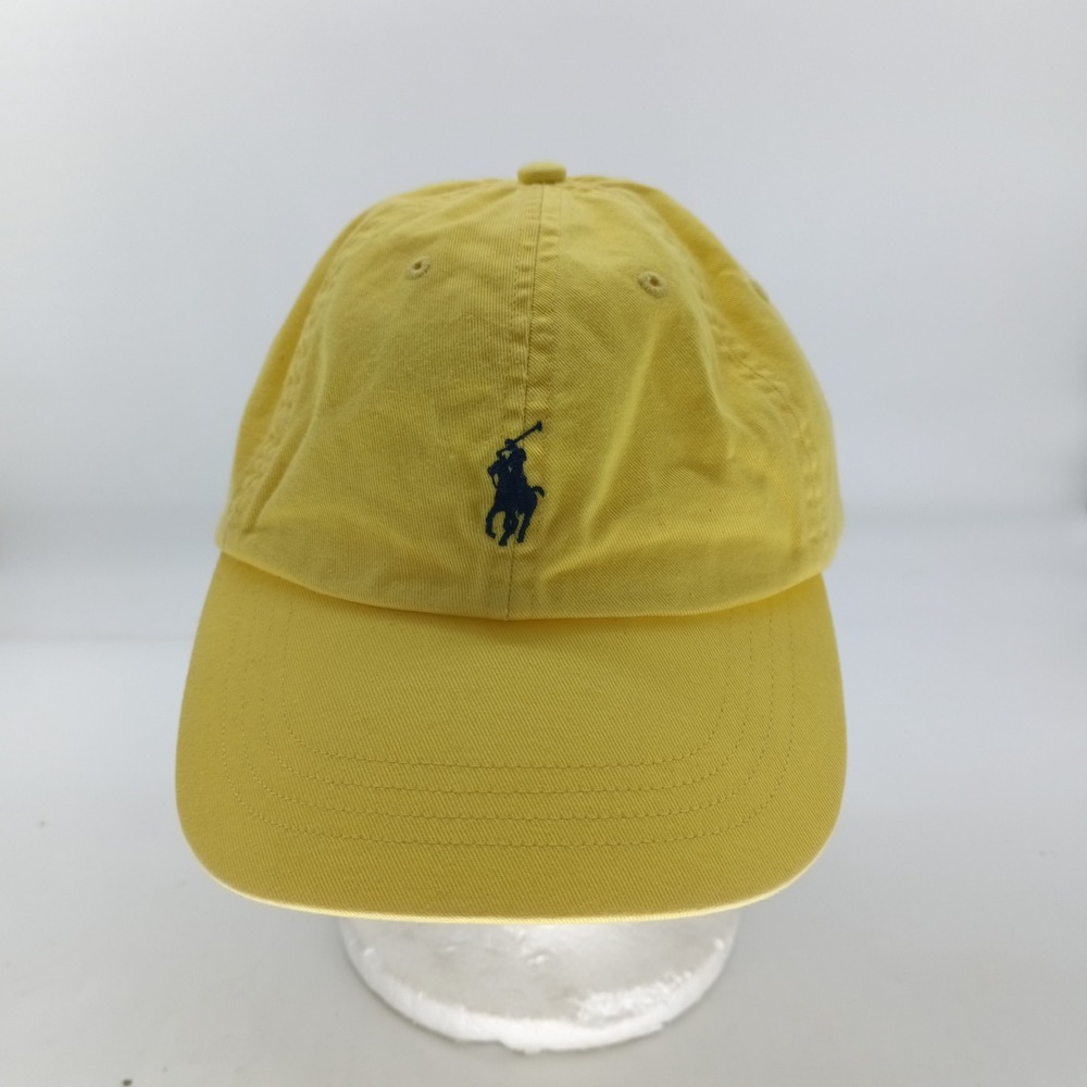 Polo Ralph Lauren Mens Yellow Cotton Classic Pony Baseball Cap Hat One Size #12